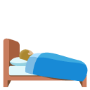 person in bed: medium-light skin tone on Google