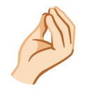 pinched fingers: light skin tone on Google