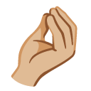 pinched fingers: medium-light skin tone on Google