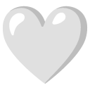 white heart on Google
