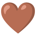 brown heart on Google