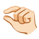 pinching hand: light skin tone on Google