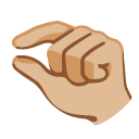 pinching hand: medium-light skin tone on Google