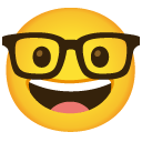 nerd face on Google