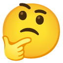 thinking face on Google