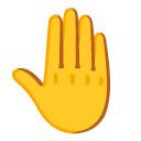 raised back of hand on Google