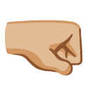 right-facing fist: medium-light skin tone on Google