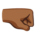 right-facing fist: medium-dark skin tone on Google