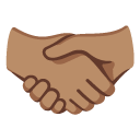 handshake: medium skin tone on Google