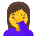 woman facepalming on Google