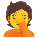 person facepalming on Google