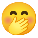 face with hand over mouth on Google