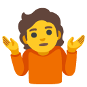 person shrugging on Google