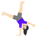woman cartwheeling: light skin tone on Google