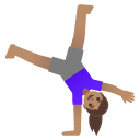 woman cartwheeling: medium skin tone on Google