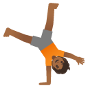 person cartwheeling: medium-dark skin tone on Google
