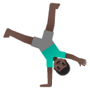 man cartwheeling: dark skin tone on Google