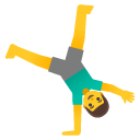 man cartwheeling on Google