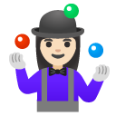 woman juggling: light skin tone on Google
