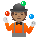person juggling: medium skin tone on Google