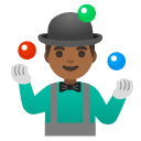 man juggling: medium-dark skin tone on Google