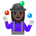 woman juggling: dark skin tone on Google