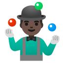 man juggling: dark skin tone on Google