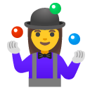woman juggling on Google