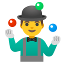 man juggling on Google
