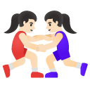 women wrestling: light skin tone on Google
