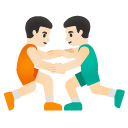 men wrestling: light skin tone on Google