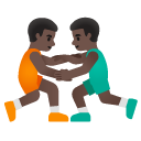 men wrestling: dark skin tone on Google