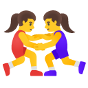 women wrestling on Google