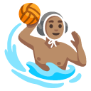 man playing water polo: medium skin tone on Google
