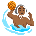 man playing water polo: medium-dark skin tone on Google