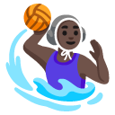 woman playing water polo: dark skin tone on Google