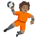 person playing handball: medium skin tone on Google