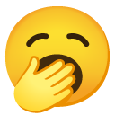 yawning face on Google