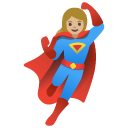 woman superhero: medium-light skin tone on Google