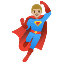 man superhero: medium-light skin tone on Google