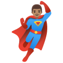 man superhero: medium skin tone on Google
