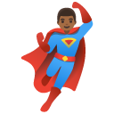 man superhero: medium-dark skin tone on Google