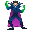 man supervillain: light skin tone on Google