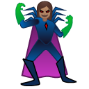 woman supervillain: medium skin tone on Google
