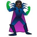 woman supervillain: dark skin tone on Google