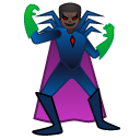 man supervillain: dark skin tone on Google