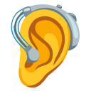 ear with hearing aid on Google