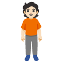 person standing: light skin tone on Google