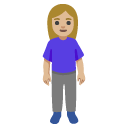 woman standing: medium-light skin tone on Google