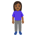 woman standing: medium-dark skin tone on Google